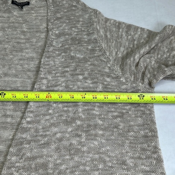 EILEEN FISHER Woman 2X Open Front Cardigan Organic Linen Blend Beige Drape Fit - Picture 7 of 9